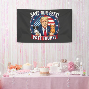 Rett unseren Haustieren, Trump-Tiere für Trump zu  Banner