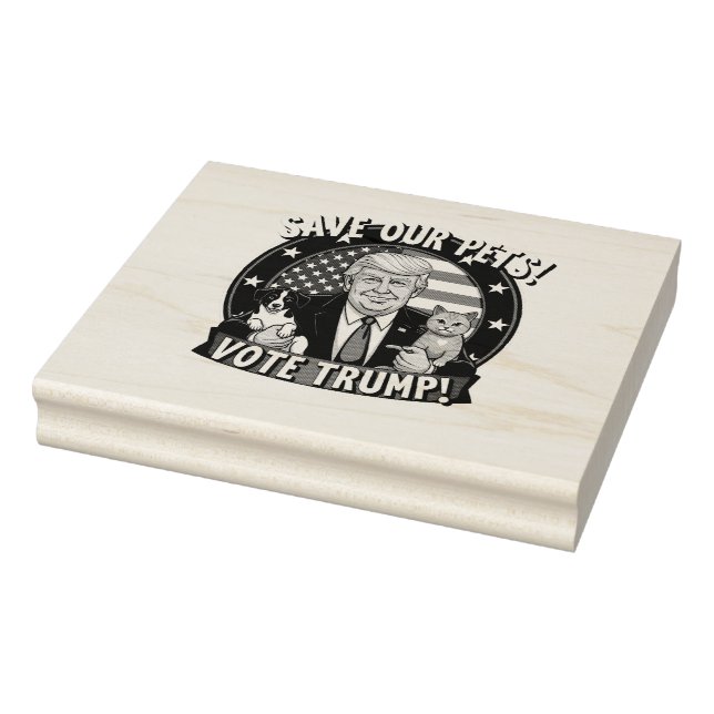 Rett unseren Haustieren, Trump-Tiere für Trump zu  Gummistempel (Stempel)