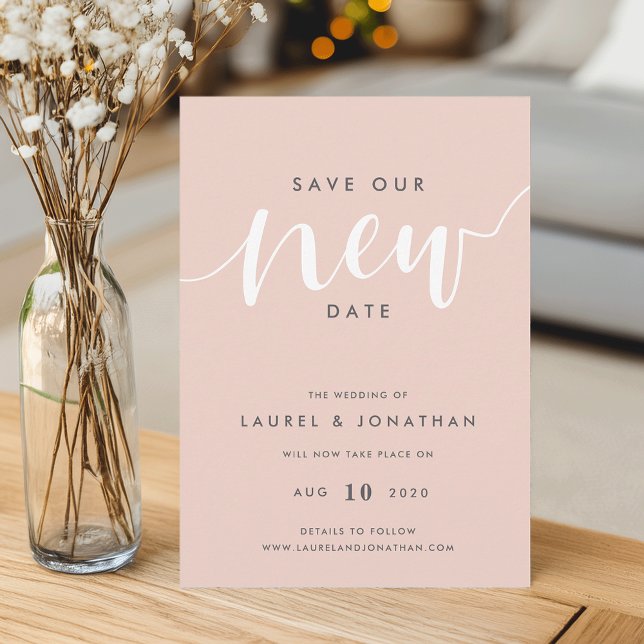 Rett unseren neuen Termin Hochzeitaufschub Save The Date (Von Creator hochgeladen)