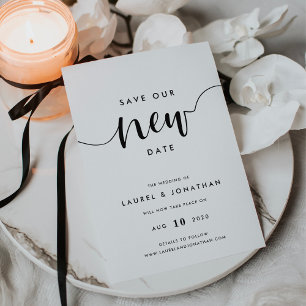 Rett unseren neuen Termin Hochzeitaufschub Save The Date