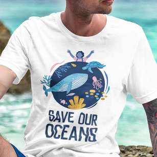 Rett unseren Ozeane Earth Day T - Shirt