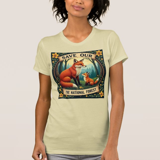 Rett unseren Parks Fox T-Shirt (Vorderseite)