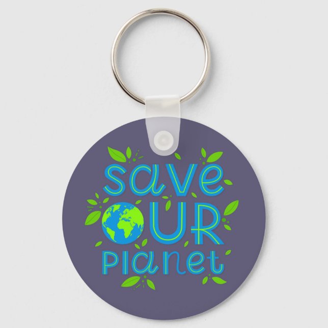 Rett unseren Planeten Schlüsselanhänger (Vorderseite)