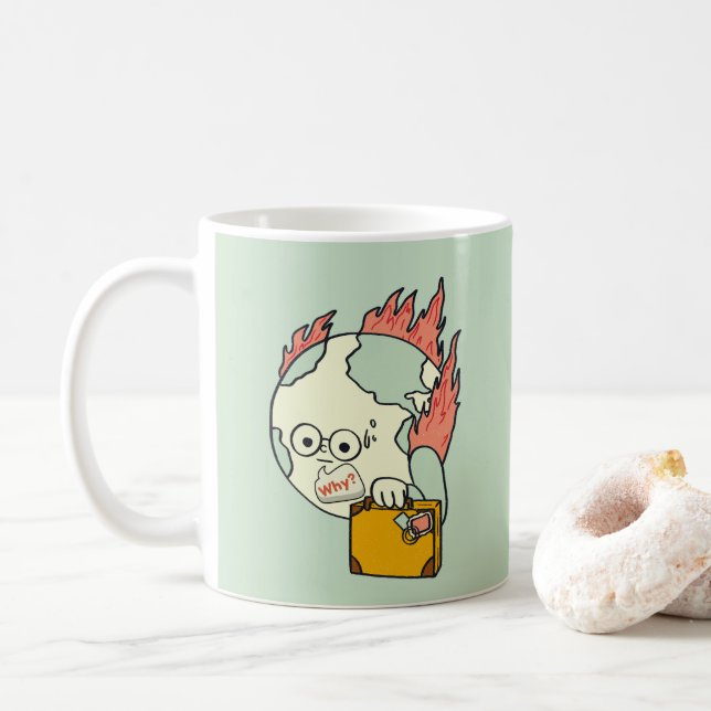 Rett unseren Planeten - Tag der Erde Kaffeetasse (Mit Donut)