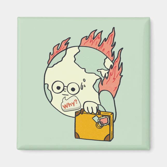 Rett unseren Planeten - Tag der Erde Magnet (Vorne)