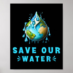 Rett unseren Wasserhaushalten am Tag des sauberen Poster