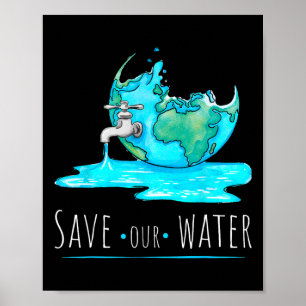 Rett unseren Wasserhaushalten am Tag des sauberen Poster