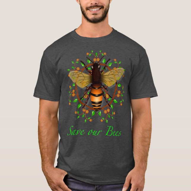 Rett unserer Bienen Schutz Umwelt ökologisches The T-Shirt (Vorderseite)