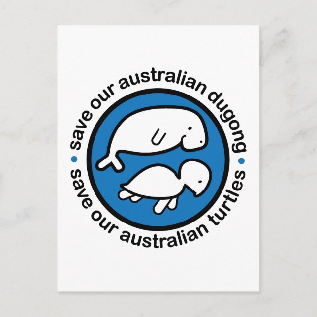 Rett unserer Dugong & Schildkröten Postkarte (Vorderseite)