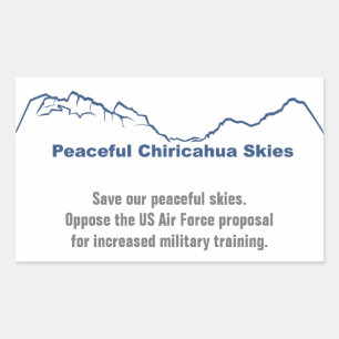 Rett unserer friedlichen Himmelsaufkleber Rechteckiger Aufkleber