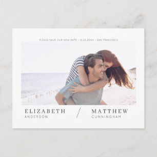 Rett unserer neuen Date Simple Chic Custom Foto We Postkarte