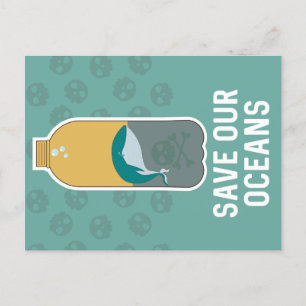 Rett unserer Ozeane // Sensibilisierung für den Kl Feiertagspostkarte