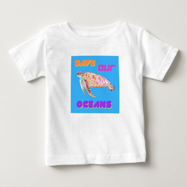 Rett unserer Ozeanschildkröte Baby T-shirt (Vorderseite)