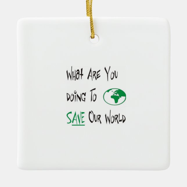 Rett unserer Welt Keramikornament (Vorderseite)