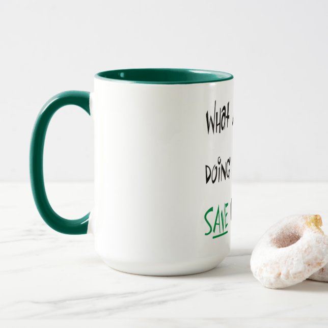 Rett unserer Welt Tasse (Mit Donut)