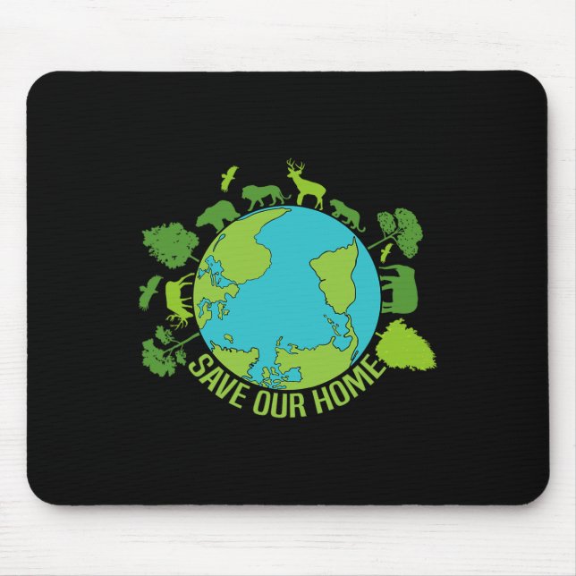 Rett unserer Zuhause Animals Wildlife Conservation Mousepad (Vorne)