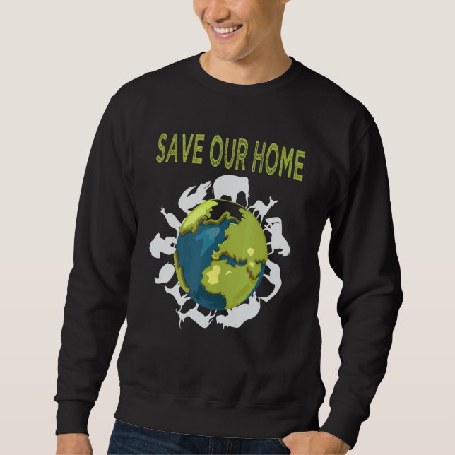 Rett unserer Zuhause Animals Wildlife Conservation Sweatshirt (Vorderseite)