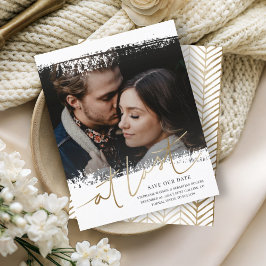 Rett unseres Datums Foto Gold & White