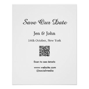 Rett unseres Datums QR für Details Name Datum Webs Poster