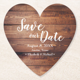 Rett unseres Datums Wood Print Gastgeschenk Hochze Untersetzer