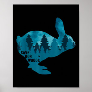 Rett unseres Schutzhasen für den Holzschutz Poster