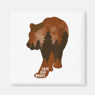 Rett unseres Waldschutzbären Grizz Magnet