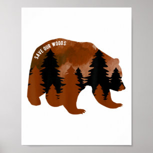 Rett unseres Waldschutzbären Grizz Poster