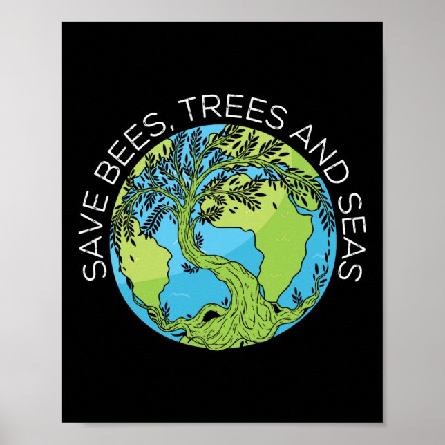 Rett von Bienen und Klimawandel Poster (Vorne)