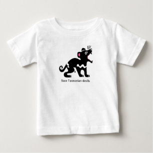Rett von Tasmanischen Teufel-gefährdete Tiergrafik Baby T-shirt