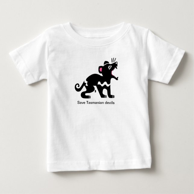 Rett von Tasmanischen Teufel-gefährdete Tiergrafik Baby T-shirt (Vorderseite)