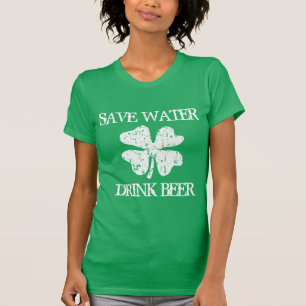 RETT WASSER DRINK BIER Funny St Patricks Day Shirt
