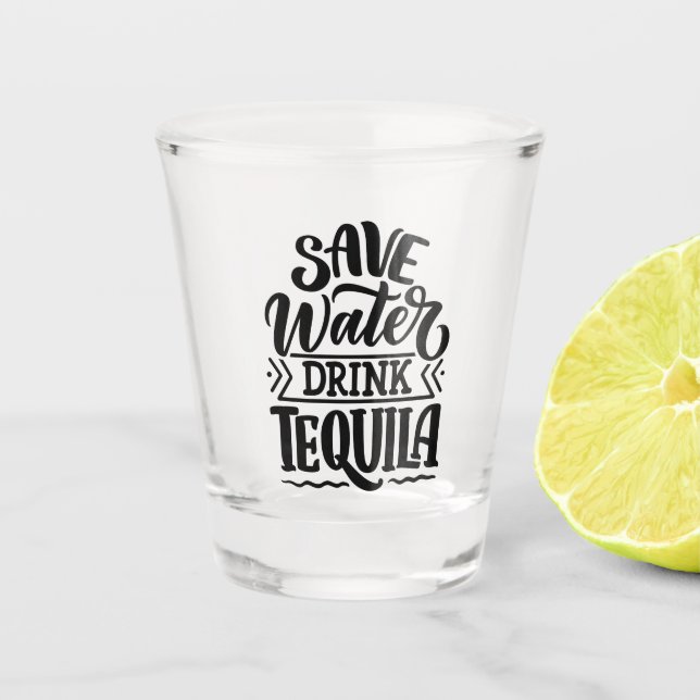 Rett Wasser trinken Tequila Shot Glass Schnapsglas (Vorderseite)