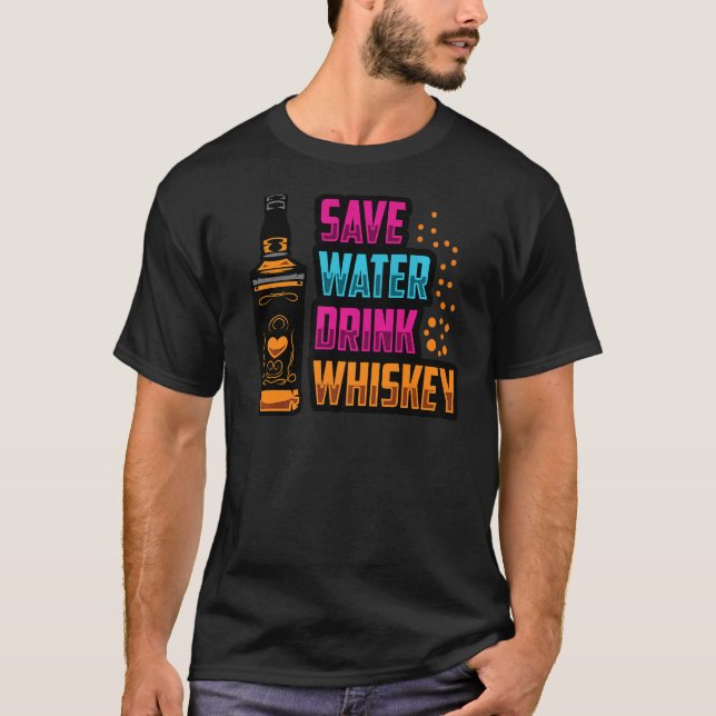 Rett Wasser trinken Whiskey trinken Shot Men S T-Shirt (Vorderseite)