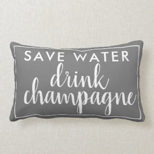 Rett Water Drink Champagne Grau Lendenkissen