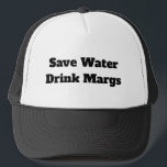 Rett Water Drink Margs Trucker Cap, Funny Hat Truckerkappe<br><div class="desc">Rett Water Drink Margs Trucker Cap,  Funny Hat,  Vacation Hat</div>