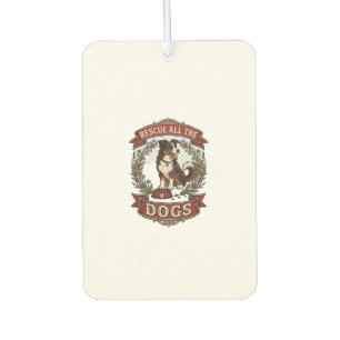 Rette alle Hunde Hund Floralkranz Band_1 Autolufterfrischer