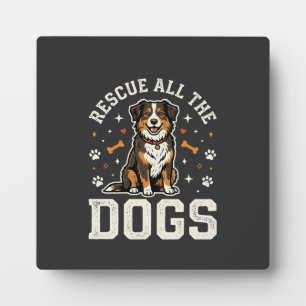 Rette alle Hunde Vintage Hund Fotoplatte