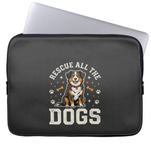 Rette alle Hunde Vintage Hund Laptopschutzhülle