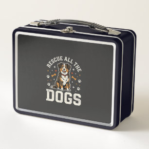 Rette alle Hunde Vintage Hund Metall Brotdose