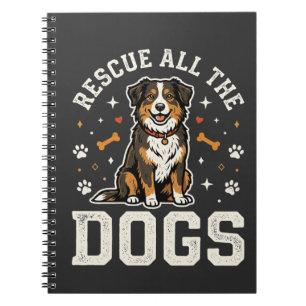 Rette alle Hunde Vintage Hund Notizblock