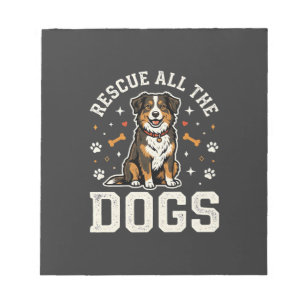 Rette alle Hunde Vintage Hund Notizblock