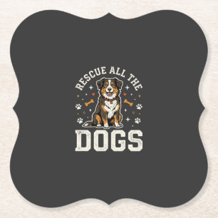 Rette alle Hunde Vintage Hund Untersetzer