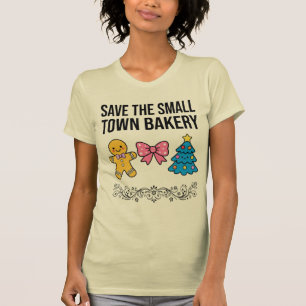 Rette das Bäckerei-Shirt der Kleinstadt Warmes P T-Shirt
