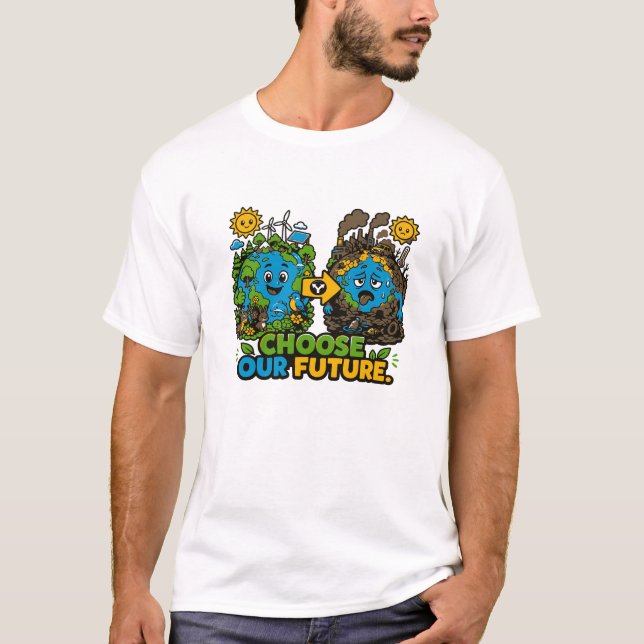 Rette das Erdklima  T-Shirt (Vorderseite)