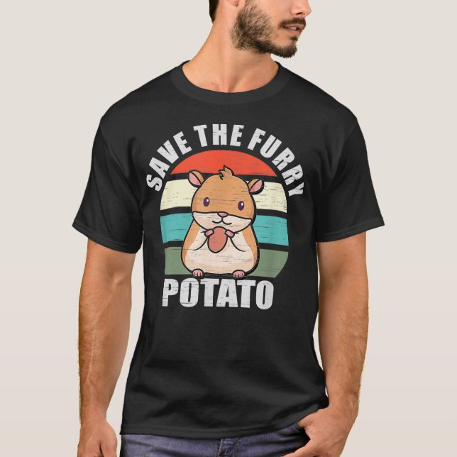 Rette das flauschige Kartoffel Meerschweinchen _1  T-Shirt (Vorderseite)
