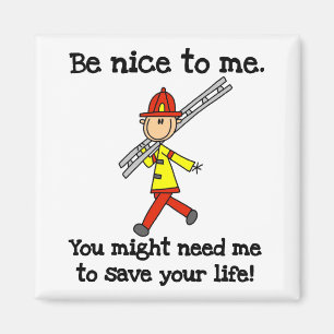 Rette Dein Leben Feuerwehrmann T-Shirts und Gesche Magnet