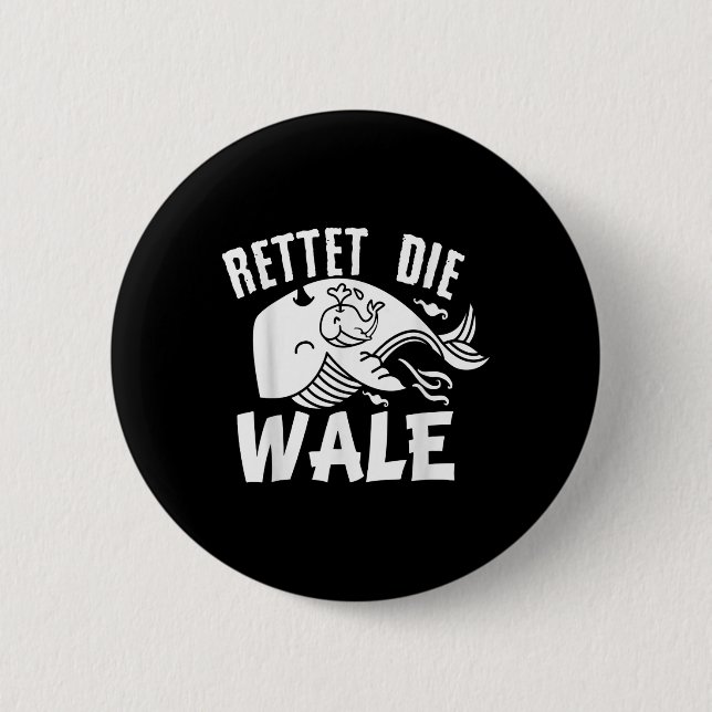 Rette den Tierschutznachweis E für Wale Button (Vorderseite)
