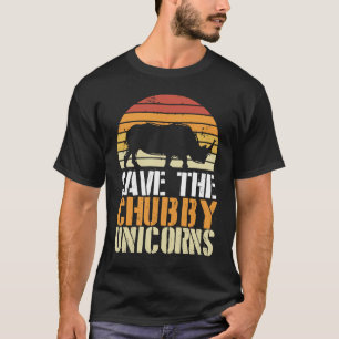 Rette die dicken Einhörner Retro I Vintage I Rhino T-Shirt