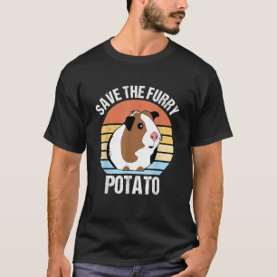 Rette die flauschige Kartoffel lustiges Meerschwei T-Shirt