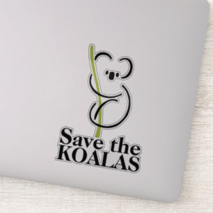 Rette die Koalas Vinyl-Aufkleber Aufkleber